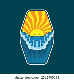 Water wave icon vector illustration design logo