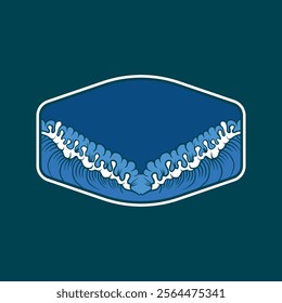Water wave icon vector illustration design logo