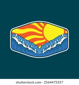 Water wave icon vector illustration design logo