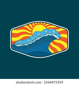 Water wave icon vector illustration design logo