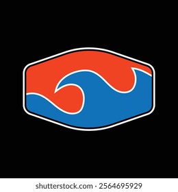 Water wave icon vector illustration design logo