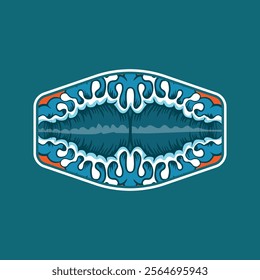 Water wave icon vector illustration design logo