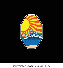 Water wave icon vector illustration design logo