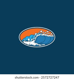 Water wave icon vector illustration design logo