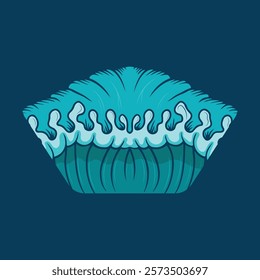 Water wave icon vector illustration design logo