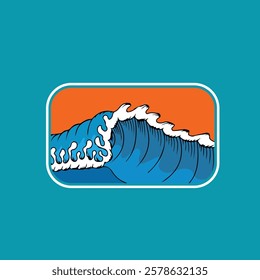Water wave icon vector illustration design logo