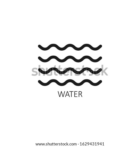 Water wave icon vector illustration design logo template