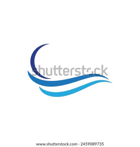 Water wave icon vector illustration design logo
