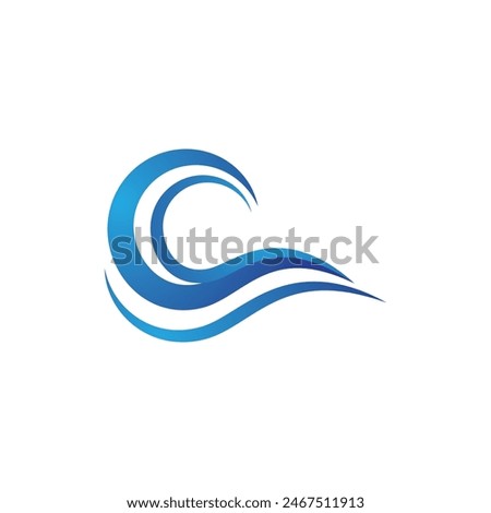 Water wave icon vector illustration design logo