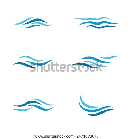 Water wave icon vector illustration design logo