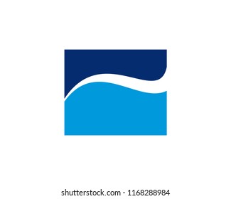 Water Wave Icon Vector Logo Template Illustration Design