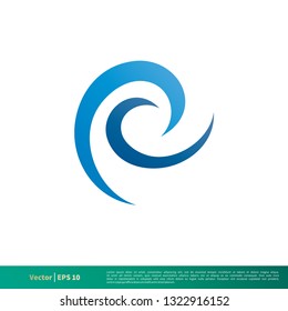Water Wave Icon Vector Logo Template Illustration Design. Vector EPS 10.