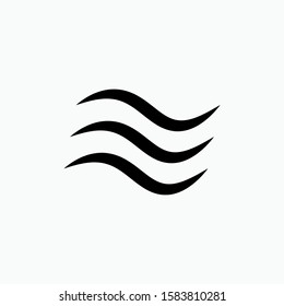 Water Wave Icon - Vector, Sign and Symbol for Design, Presentation, Website or Apps Elements.