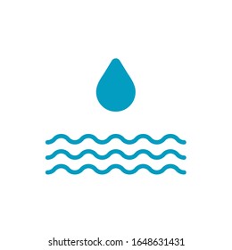 icono de la onda de agua vectorial. Eps. 10.