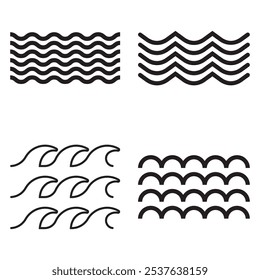 Water Wave Illustration Element  Design