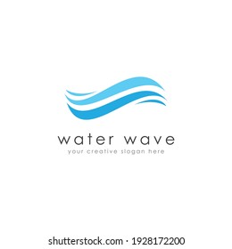 Water Wave illustration logo template vector