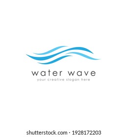 Water Wave illustration logo template vector