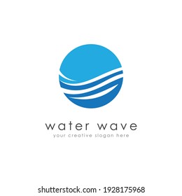 Water Wave illustration logo template vector