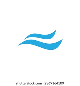 Water Wave illustration logo template vector