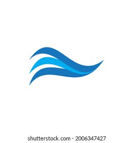 Water Wave illustration logo vector design