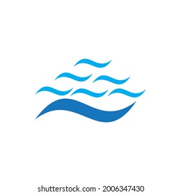 Water Wave illustration logo vector design