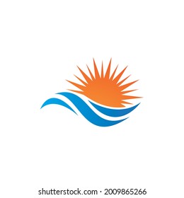 Water Wave illustration logo vector design
