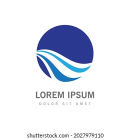 Water Wave illustration logo vector design