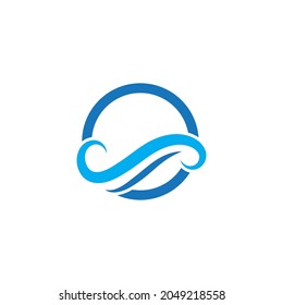 Water Wave illustration logo vector design
