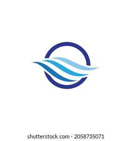 Water Wave illustration logo vector design