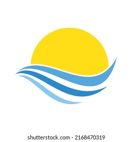 Water Wave illustration logo vector design