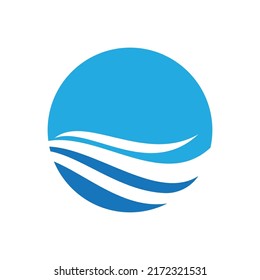 Water Wave illustration logo vector design