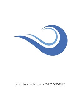 Water Wave illustration logo vector design