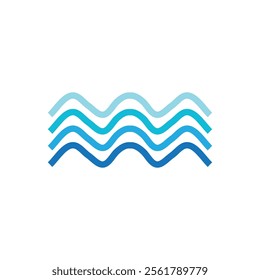 Water Wave illustration logo vector design