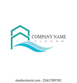 Water Wave illustration logo vector design
