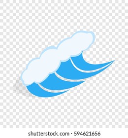 Water wave isometric icon 3d on a transparent background vector illustration