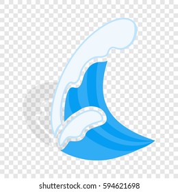 Water wave isometric icon 3d on a transparent background vector illustration