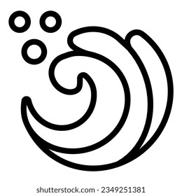 Water wave line icon. Sea wave vector illustration isolated on white. Splash outline style designed for and app.