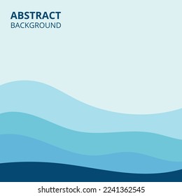 Water wave lines vector abstract background