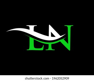 Water Wave Ln Logo Vector Swoosh Stock Vector (Royalty Free) 1962052909 ...