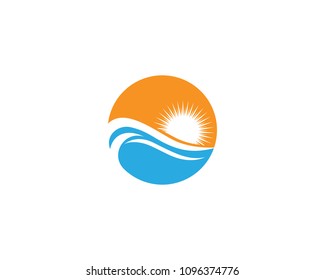 Water wave logo