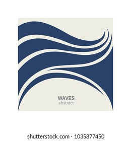 Water Wave Logo abstract design. Cosmetics Surf Sport Logotype concept. Aqua icon. 