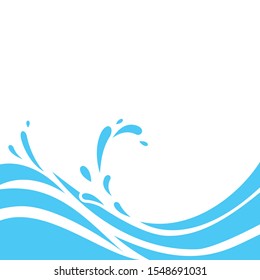 Water Wave Logo abstract design. Milk Logotype concept. Waves Splashing Flat