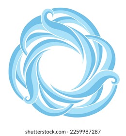 Water Wave Logo abstract design. Cosmetics Surf Sport Logotype concept.