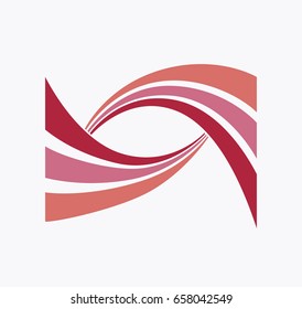 Water Wave Logo abstract design. Cosmetics Surf Sport Logotype concept.