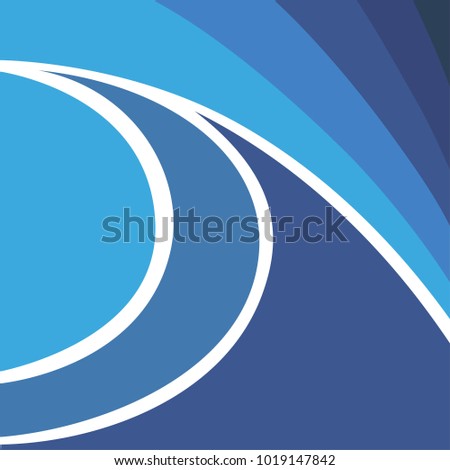 Water Wave Logo abstract design. Cosmetics Surf Sport Logotype concept. Square aqua icon. 