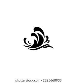 logotipo de ola de agua, olas de playa, olas de mar, con una combinación de color azul simple edición de ilustraciones vectoriales diseño de iconos