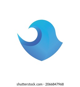 Water Wave Logo desain abstract template vector