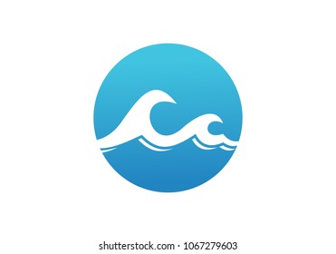 Water Wave Logo Design Stock Vector (Royalty Free) 1067279603 ...