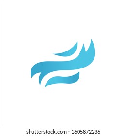 water wave logo design element