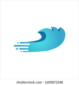 water wave logo design element